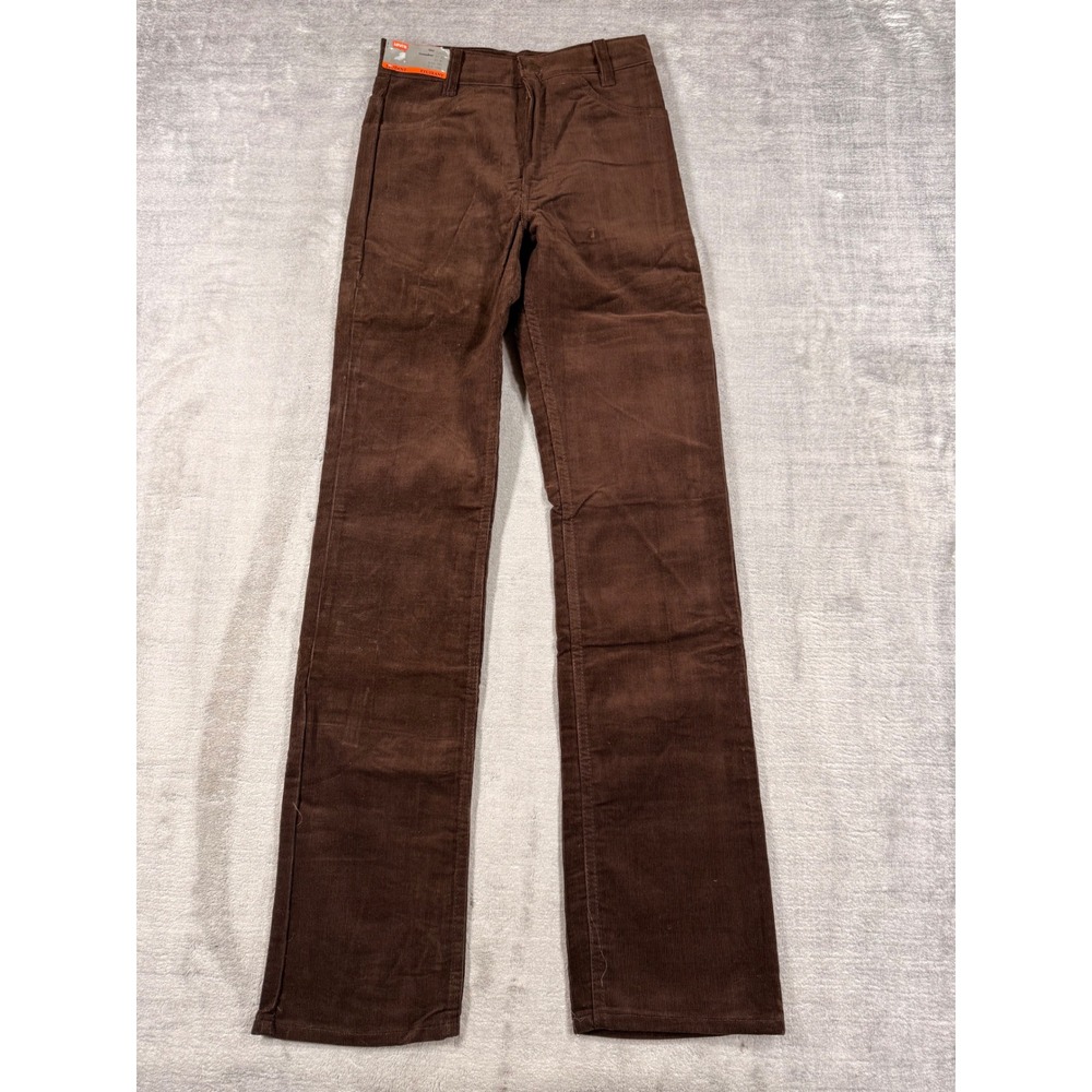 Vintage Levis Pants Women 26x32 Brown 719 Corduroy Straight Leg White Tab NWT